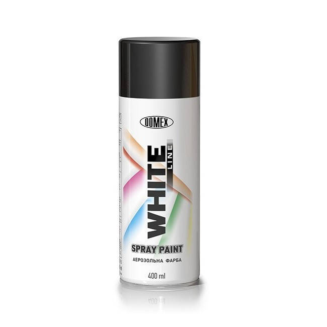 

Акриловая аэрозольная краска Domex White Line RAL9005 Черная 400 мл, Черный