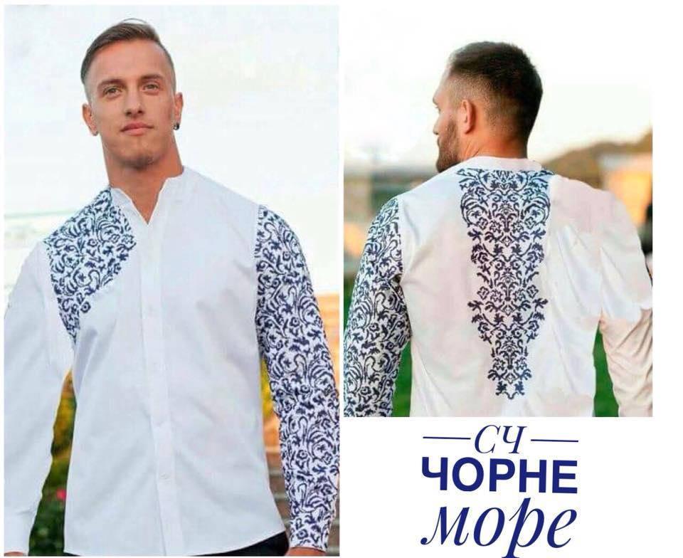 

Заготовка мужской сорочки для вышивки бисером "Чорне море"