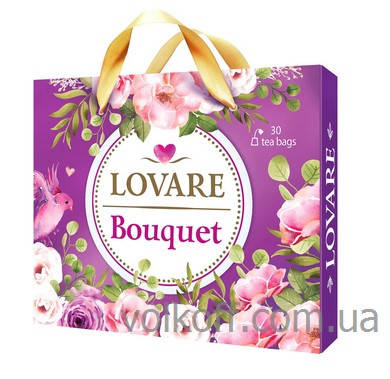 

Чай пакетированный Набор подарочный Lovare Bouquet Ловаре Букет 30 пакетов