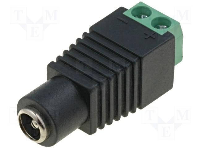 

PC-GP2.1-TB Plug; DC mains; male; 5.5mm; 2.1mm; straight; screw terminals; 12mm