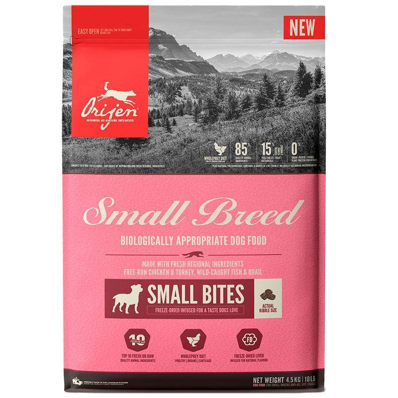 

Orijen Small Breed Dog (Ориджен Смолл Брид Дог) сухой корм с птицей и рыбой для собак и щенков маленьких пород 1.8
