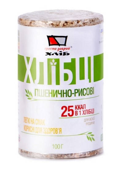 

Хлебцы хрустящие пшенично-рисовые Просто Добрий Хліб, 100 г