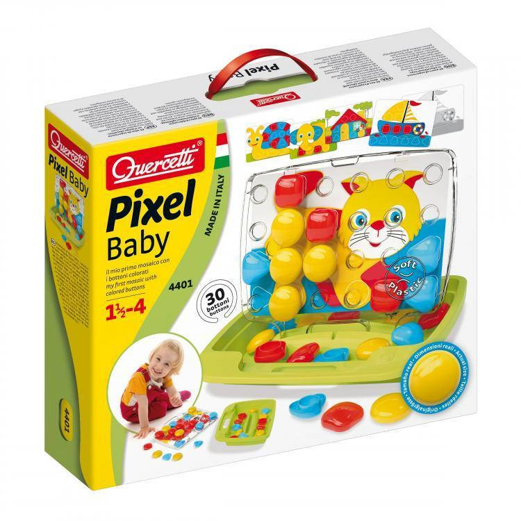 

Игровой набор для занятий мозаикой Quercetti с доской-кейсом (4401-Q)