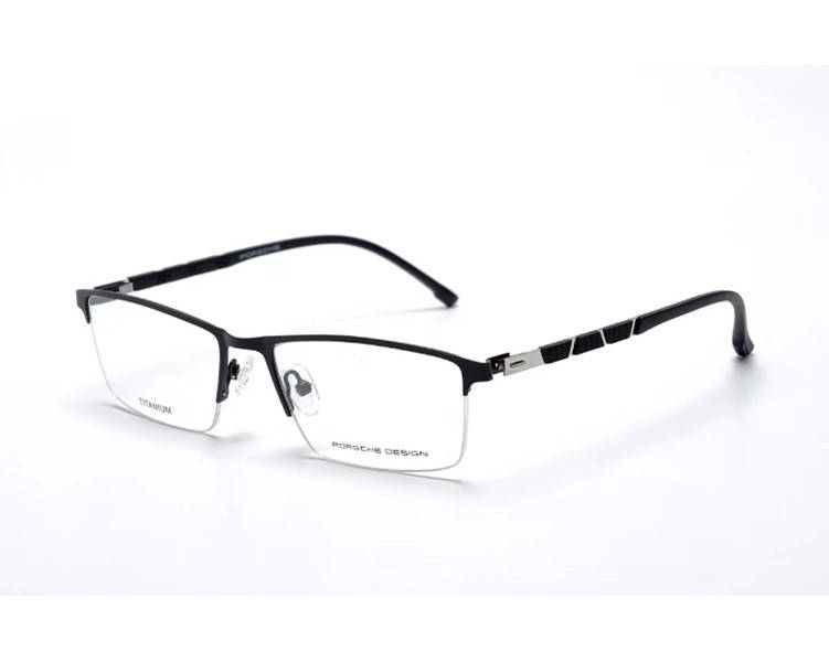 

Мужская полуободковая оправа Porsche Design p-9859 black, Черный