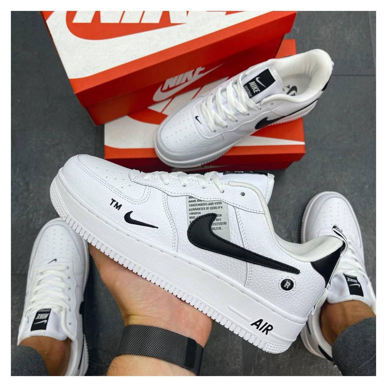 

Кроссовки Nike Air Force Шкіра!, Белый