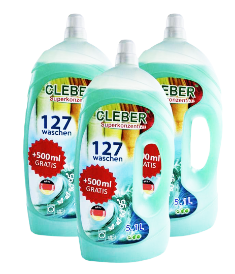

Гель для стирки cleber best 5,1л+ 500ml (в подарок)