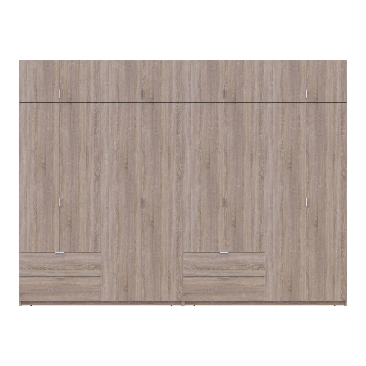 Розпашна Шафа для одягу Doros Лукас Дуб сонома 4+4 ДСП 320х50х240 (42005127) 4