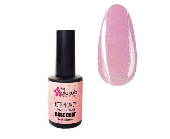 

База для гель-лака Nails Molekula Base Pearl Cotton Candy 12 мл, сахарная вата