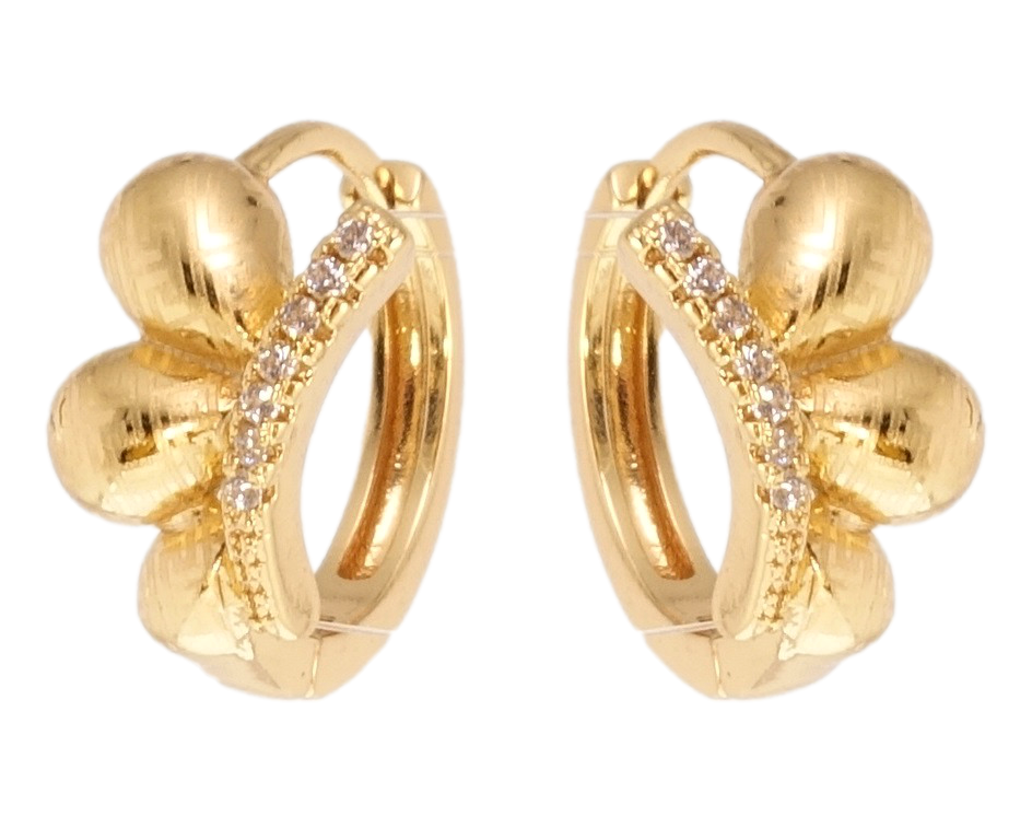

Серьги Xuping Позолота 18K колечки "Профиль бабочки с узором напылением"
