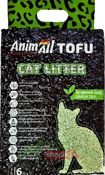 

Наполнитель для кошачего туалета AnimAll Tofu Green Tea соевый, с ароматом зеленого чая 2.6 кг (6л)
