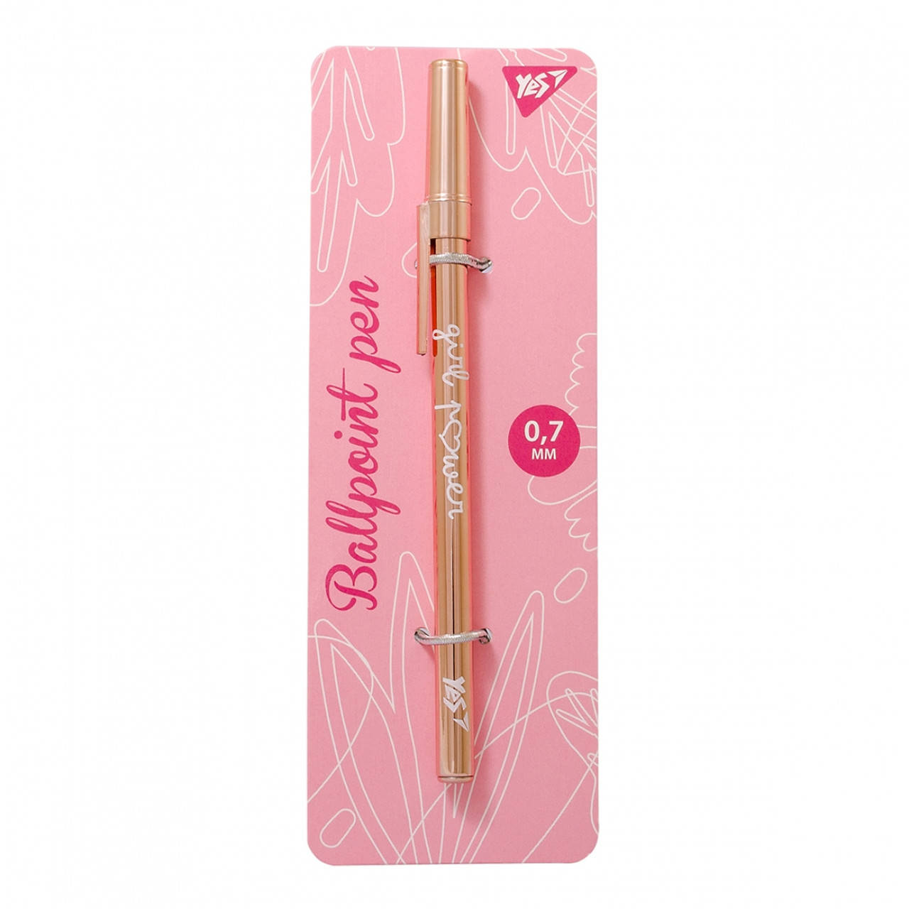 

Ручка кулькова YES "Happy pen", роз. золот., 1шт/уп