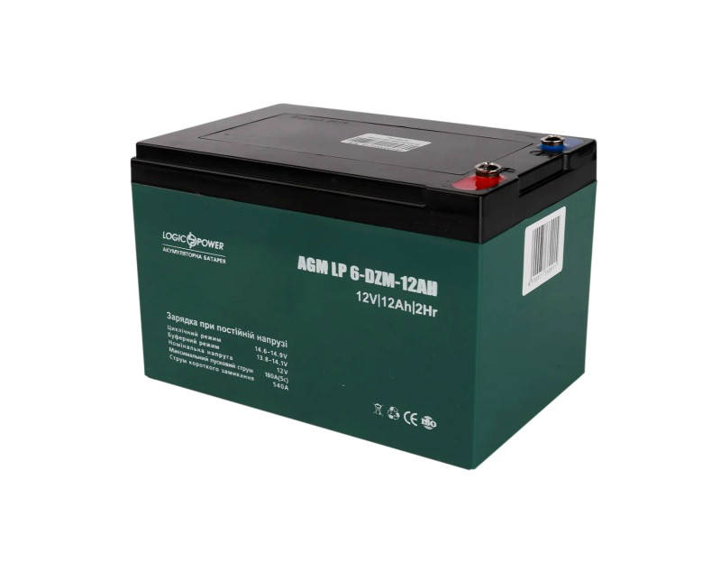 

Тяговый аккумулятор LogicPower 12 Ач 12 V свинцово-кислотный LP 6-DZM-12 - под Болт М5
