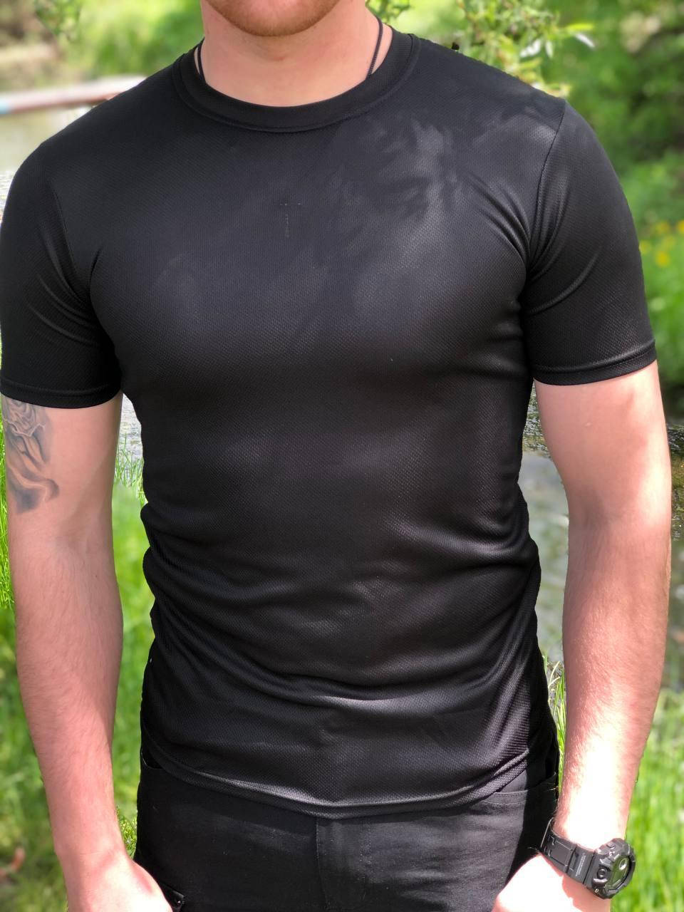 

Футболка ТЕРМО CoolMax ЧЕРНАЯ тактическая ВСУ ТОЛЬКО ПРЕДОПЛАТА, Черный