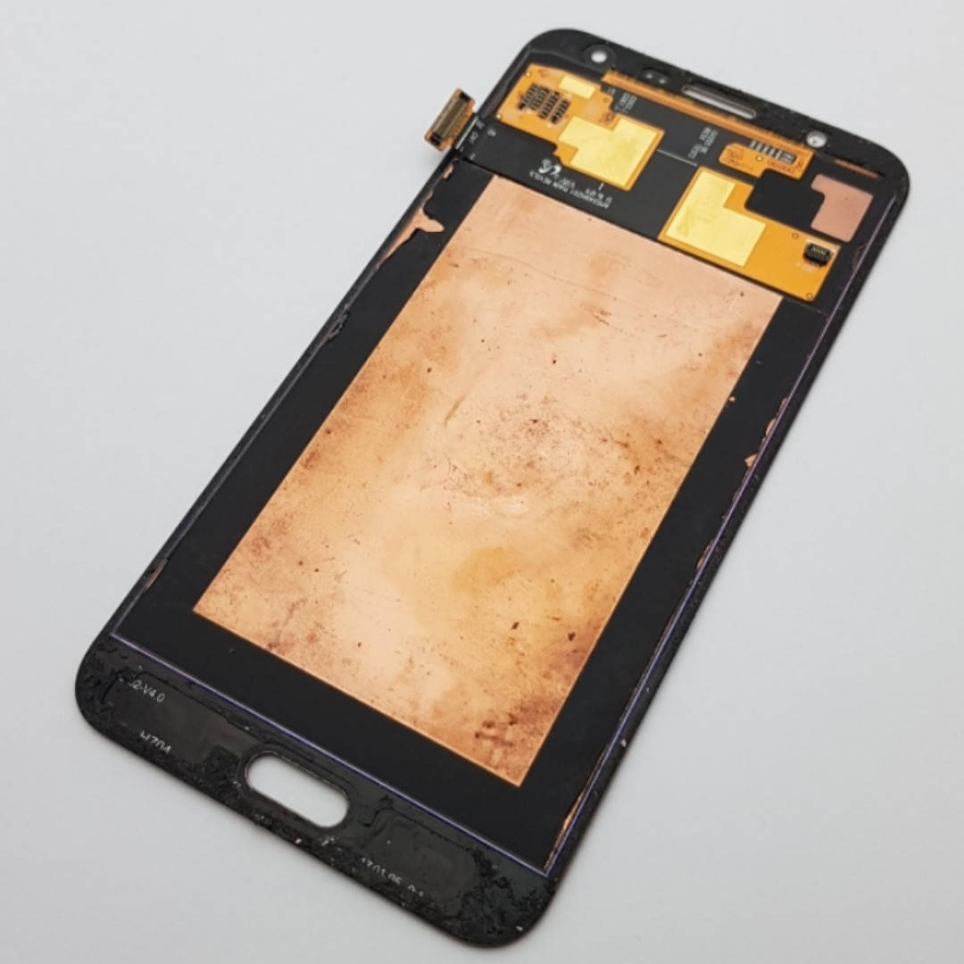 

С дефектом. Дисплей Samsung J700H Galaxy J7 модуль золотой с разборки (под замену сенсора), Золотистый