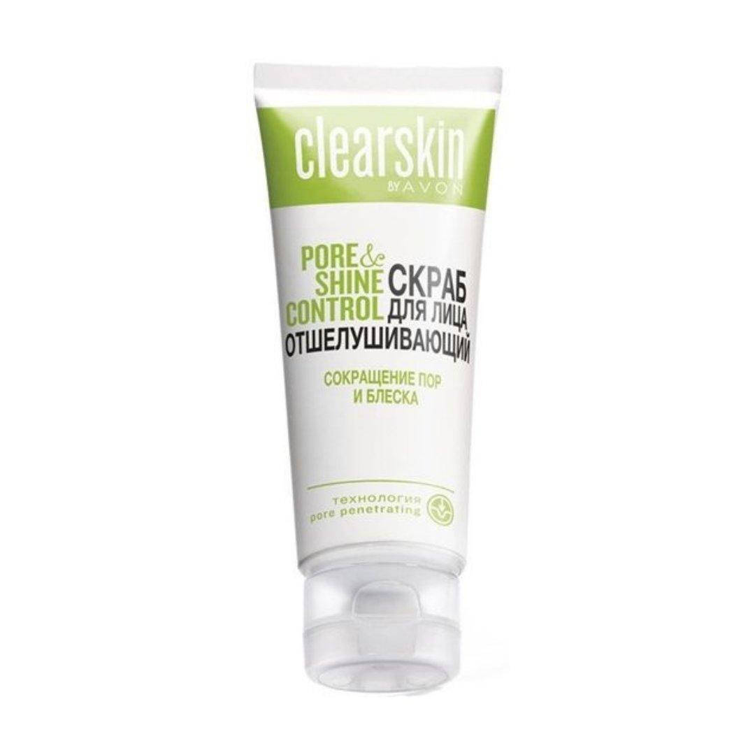 

Отшелушивающий скраб для лица "Сокращение пор и блеска" Clearskin Avon, 75 ml