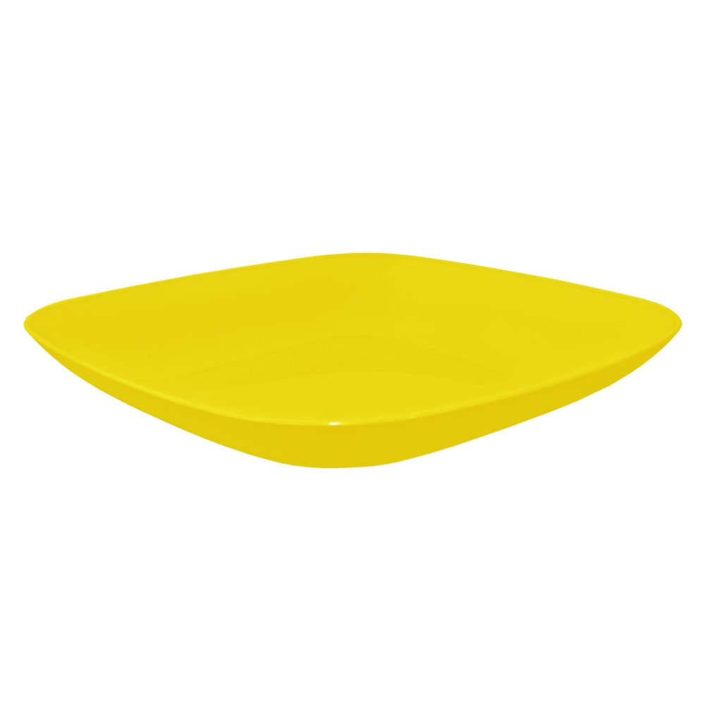 

Тарелка квадратная 190*190*28мм. Желтый