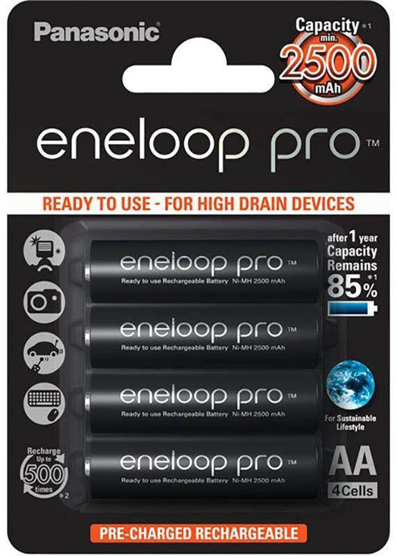 

Аккумуляторы PANASONIC ENELOOP R6 2500mAh (4шт)