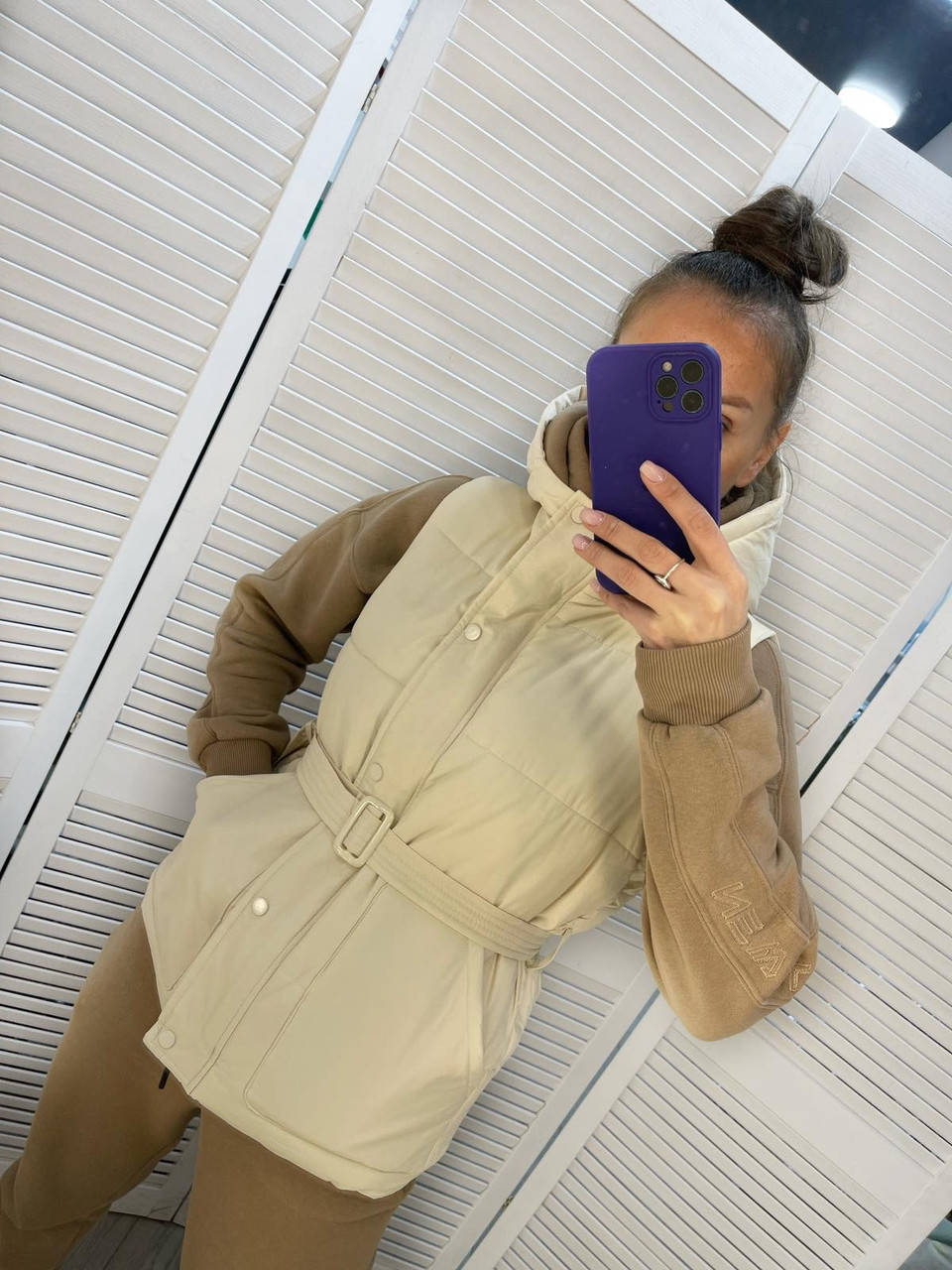 

Тёплая стёганная жилетка, Черный