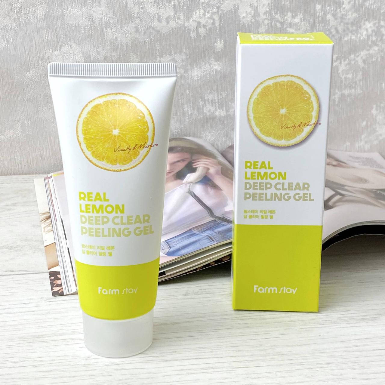 

Пилинг-гель FarmStay Real Lemon Deep Clear Peeling с экстрактом лимона 100 мл