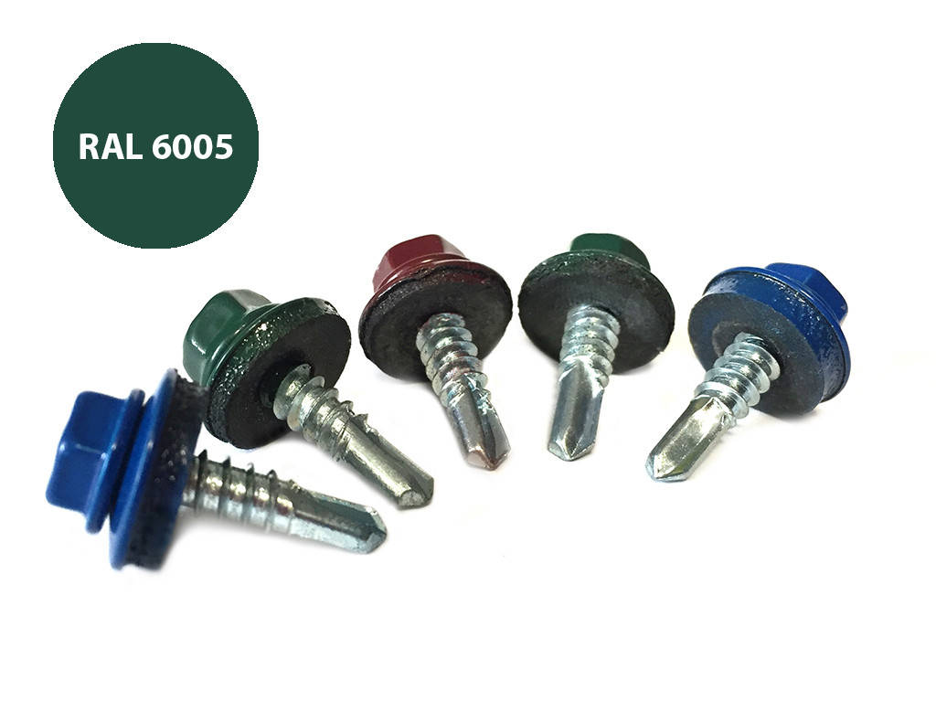 

Cаморез по металлу окрашенный RAL6005 DIN 7504K КИТАЙ 4,8 x 19 мм (500 шт.)