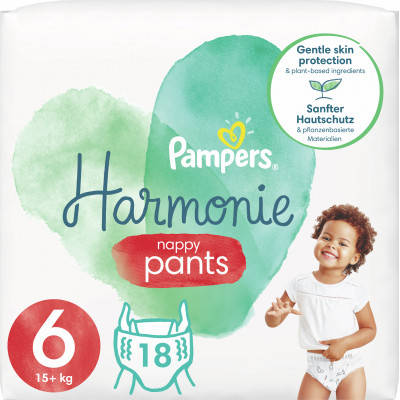 

Подгузник Pampers трусики Harmonie Nappy Pants Размер 6 (15+ кг) 18 шт, Белый