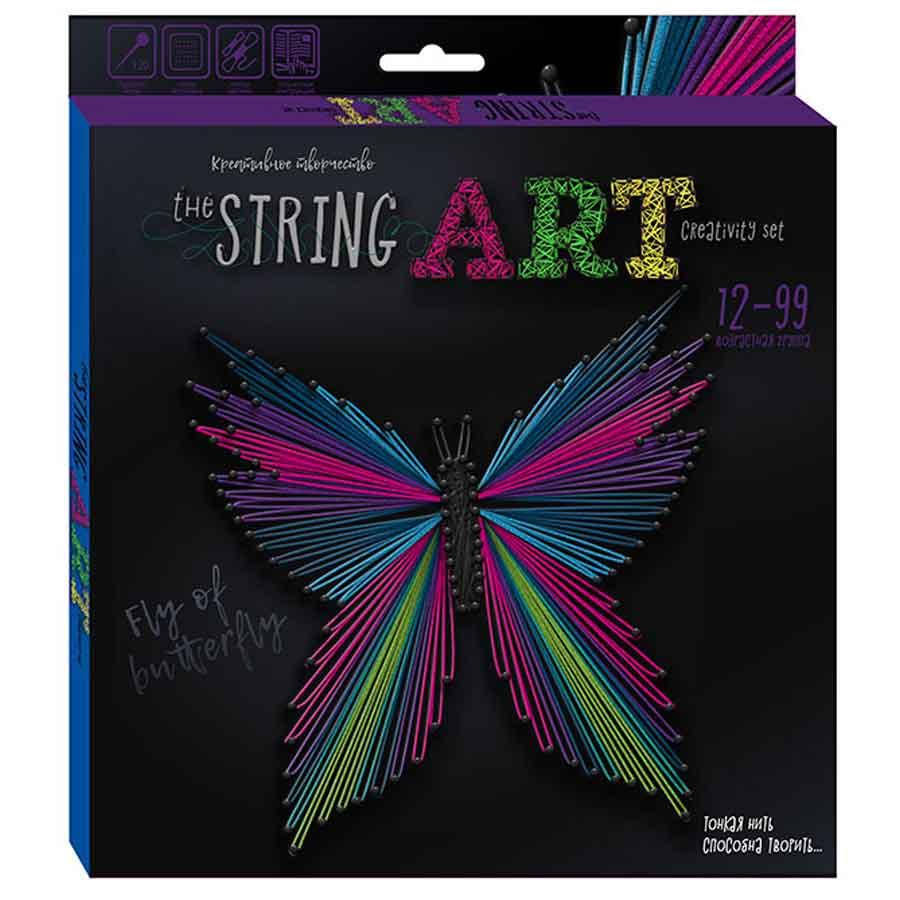 

Набор креативного творчества "The "STRING ART" из ниток стринг-арт с гвоздями и молоточком мулине Danko Toys