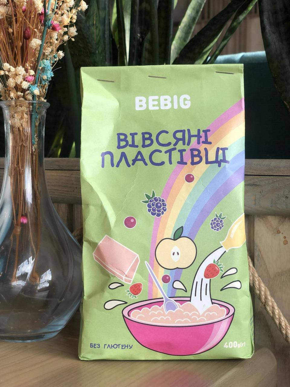 

Вівсяні пластівці безглютенові, 400г Bebig