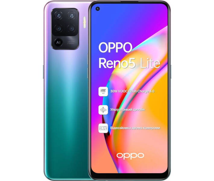 

Смартфон OPPO Reno5 Lite 8 / 128GB (fantastic purple), Фиолетовый