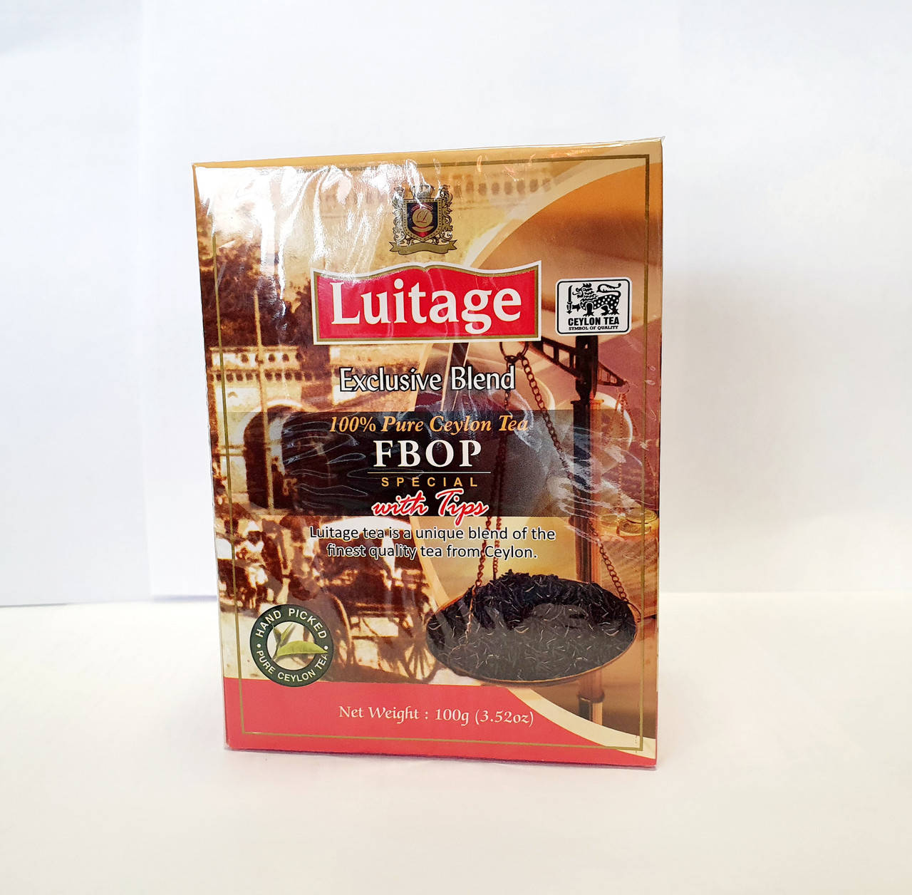 

Среднелистовой премиальный черный чай с типсами Luitage FBOP 100 грамм
