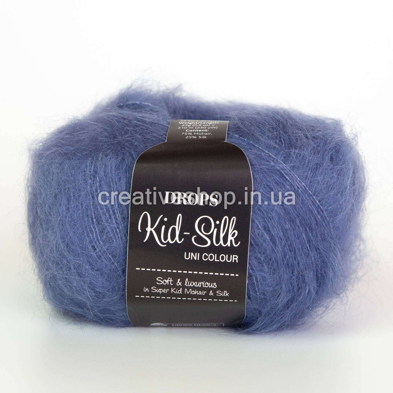

Пряжа Drops Kid Silk (цвет 39 storm blue), Синий