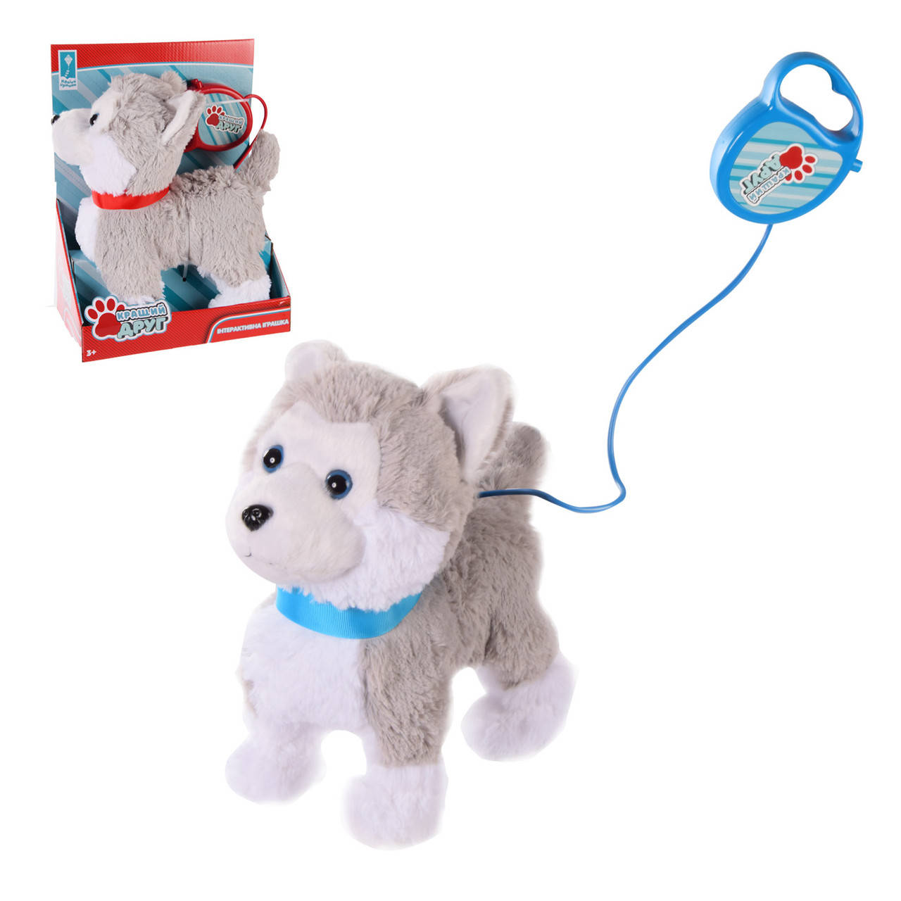 

Игрушка Собачка Хаски на поводке PL8201/8211