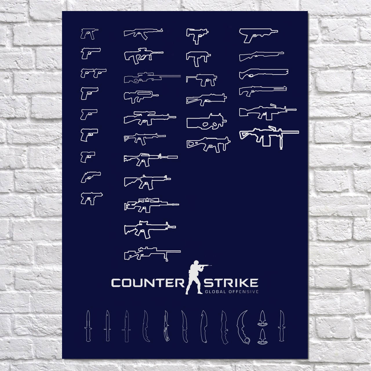 

Плакат "Контрстрайк, виды оружия, Counter-Strike, CS, Global Offensive" (артикул 5430) 42, Полуглянец, 30