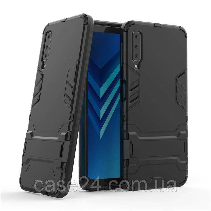 

PC + TPU чехол Metal Armor для Samsung Galaxy A30s ​(6 цветов) черный