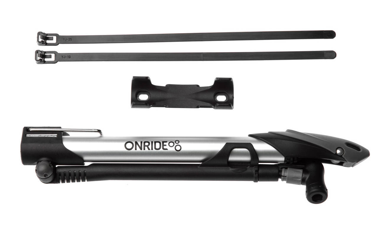 

Насос компактний ONRIDE Power алюмінієвий зі шлангом та підніжкою