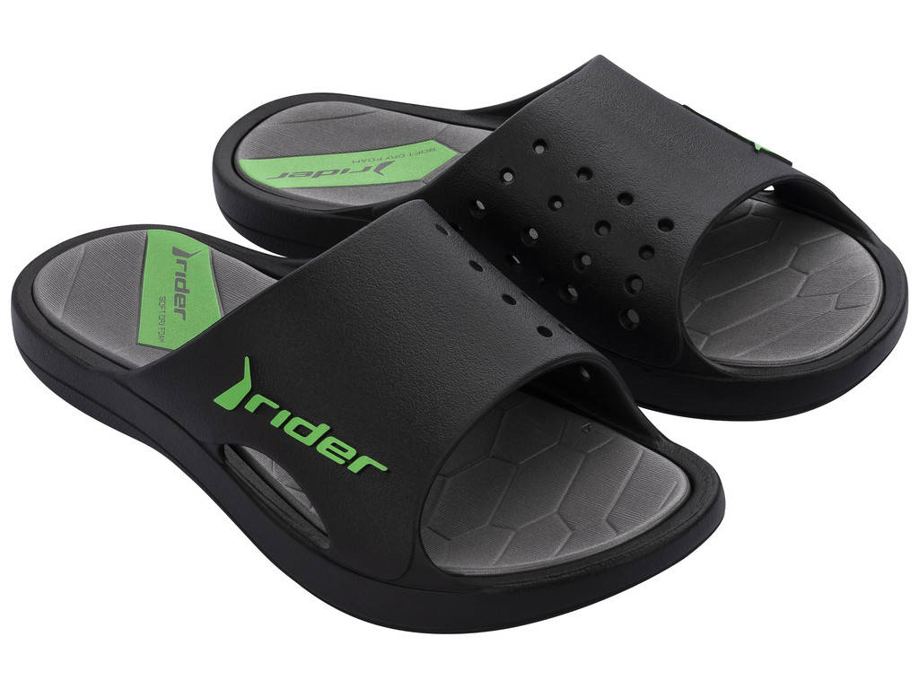 

Сланцы мужские шлёпанцы RIDER BAY X AD 83060-23899 чёрные с серым