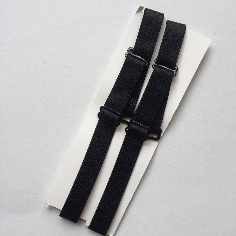 

Бретели для бюстгальтера, ширина 1,4 см, черные, Черный