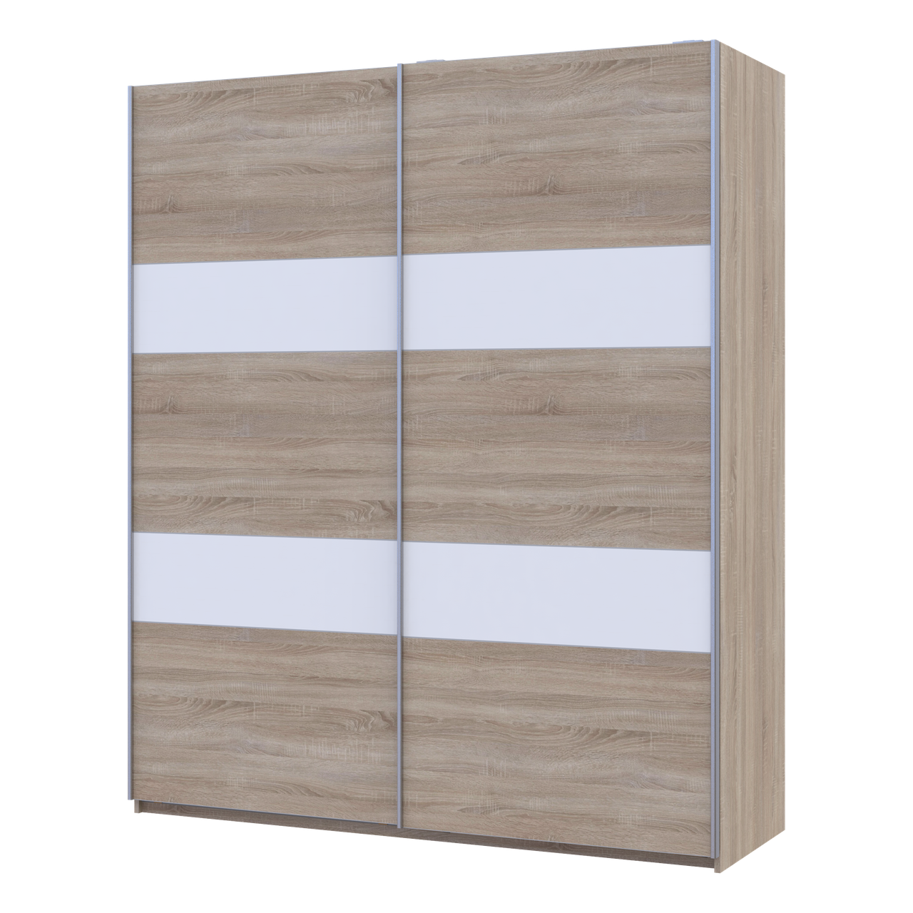 Шафа купе Doros L-Caiser Дуб сонома вставки Білий 2 ДСП 180х60х213 (65789455)