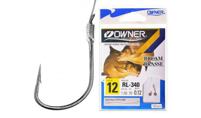 

Крючки с поводком Owner RL-340 №8 (10шт)