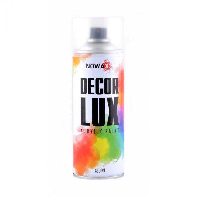 

Акриловая краска для авто аэрозольная в баллончике лак прозрачный NOWAX Decor Lux (аэрозоль 450мл.) NX48015