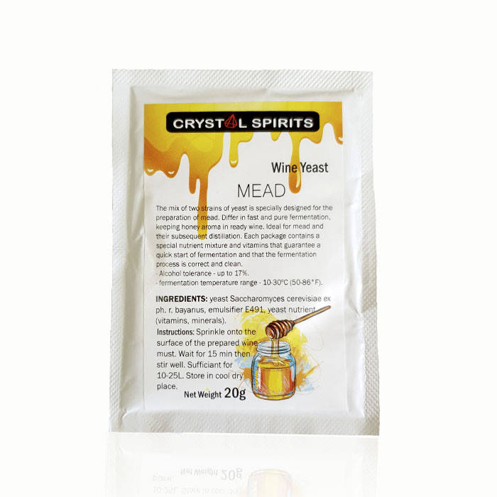 

Дрожжи для медовых вин Crystal Spirits Mead Yeast 20g