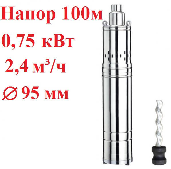 

Насос погружной шнековый глубинный Свитязь 4QGD2.4-60-0.75 для скважины, колодца