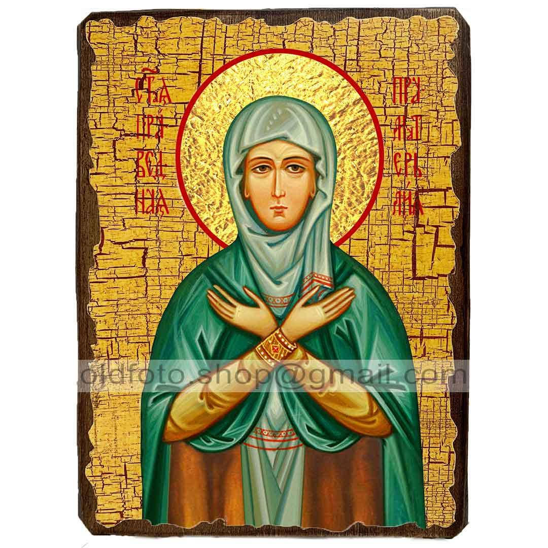 

Икона Лия, жена ветхозаветного патриарха Иа́кова Праведная ,икона на дереве 130х170 мм