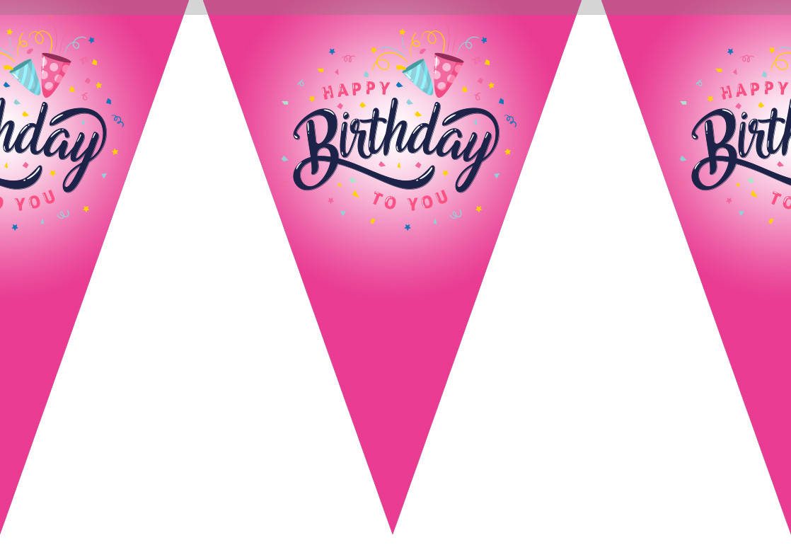 

Гирлянды бумажные "Happy Birthday" Pink