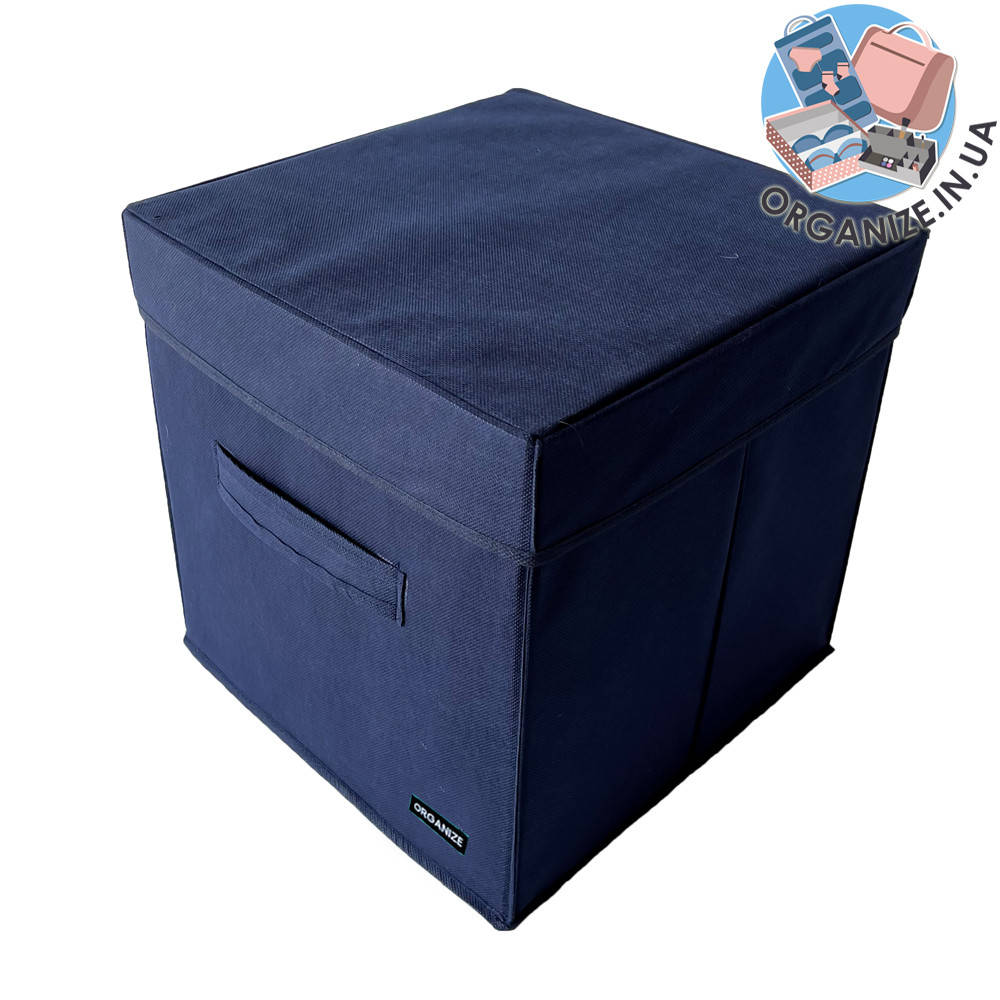 

Короб с крышкой 30*30*30 см ORGANIZE (синий)