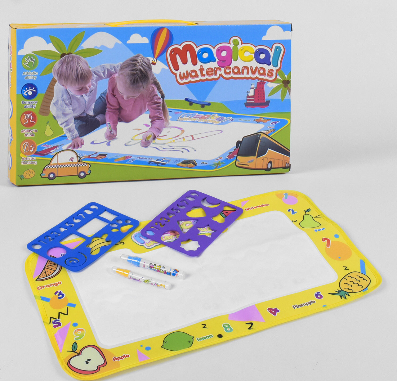 

Коврик для рисования водой YX 1681 / YX 1682 детский развивающий трафарет маркер творчество водный