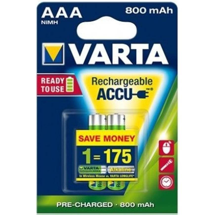 

Аккумулятор VARTA AAA/HR03 800mAh R2U (2шт)