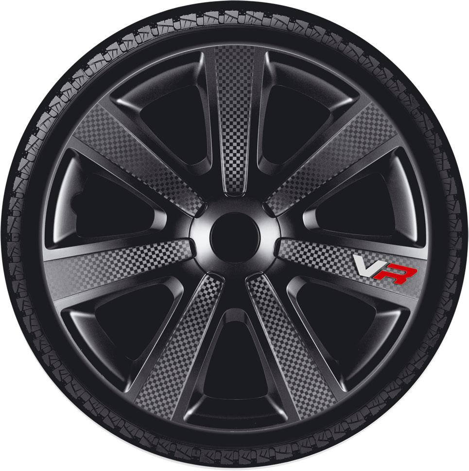 

Колпаки на колеса R16, Р16 VR carbon black карбон черные