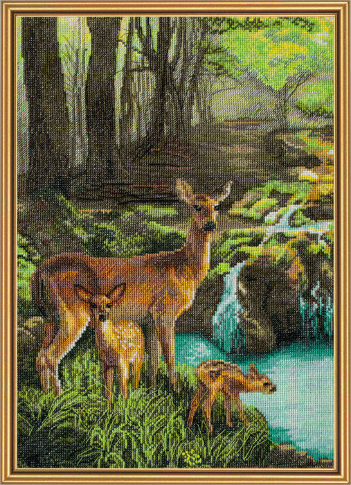 

"Олени у ручья" Нова Слобода. Набор для вышивания крестом (РЕ-3338)
