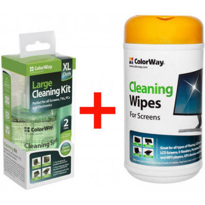 

Универсальный чистящий набор ColorWay Cleaning Kit XL for Screens, TVs, PCs + CW-1071 SET (CW-5200/CW-1071)