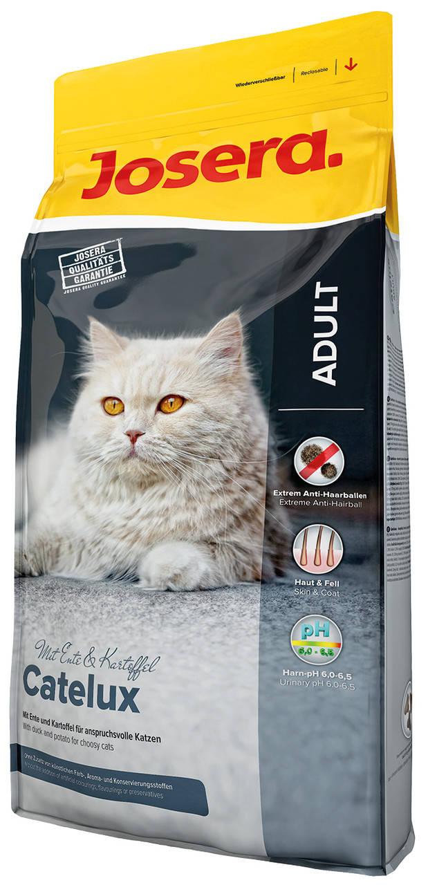 

Josera Catelux 1кг (на вес) - сухой корм для кошек с уткой и картофелем
